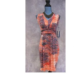 NEW Simply Vera Orange Purple Blue Dress Size S
